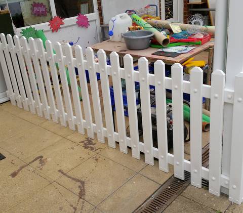 plastic picket fence