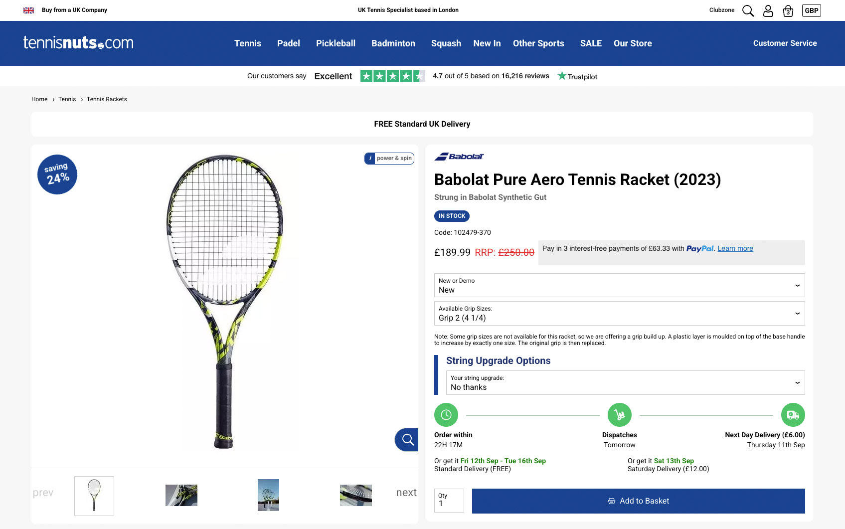 TennisNuts - Built by iShop E-commerce Experts in Bishops Stortford