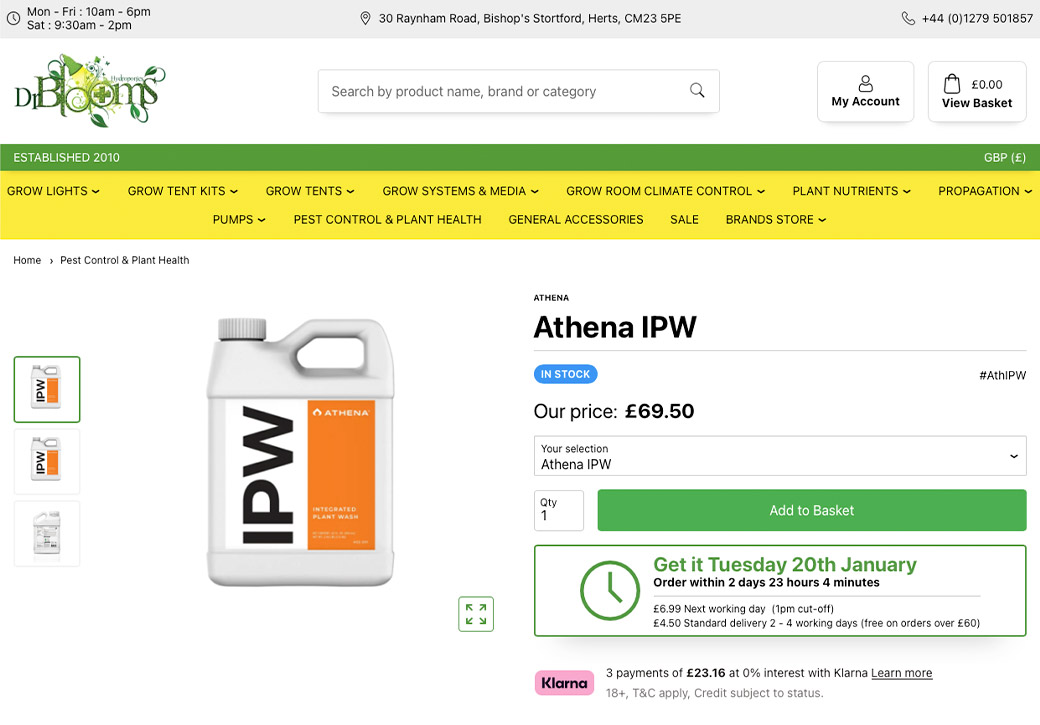 Featured client: Dr Blooms (homepage)