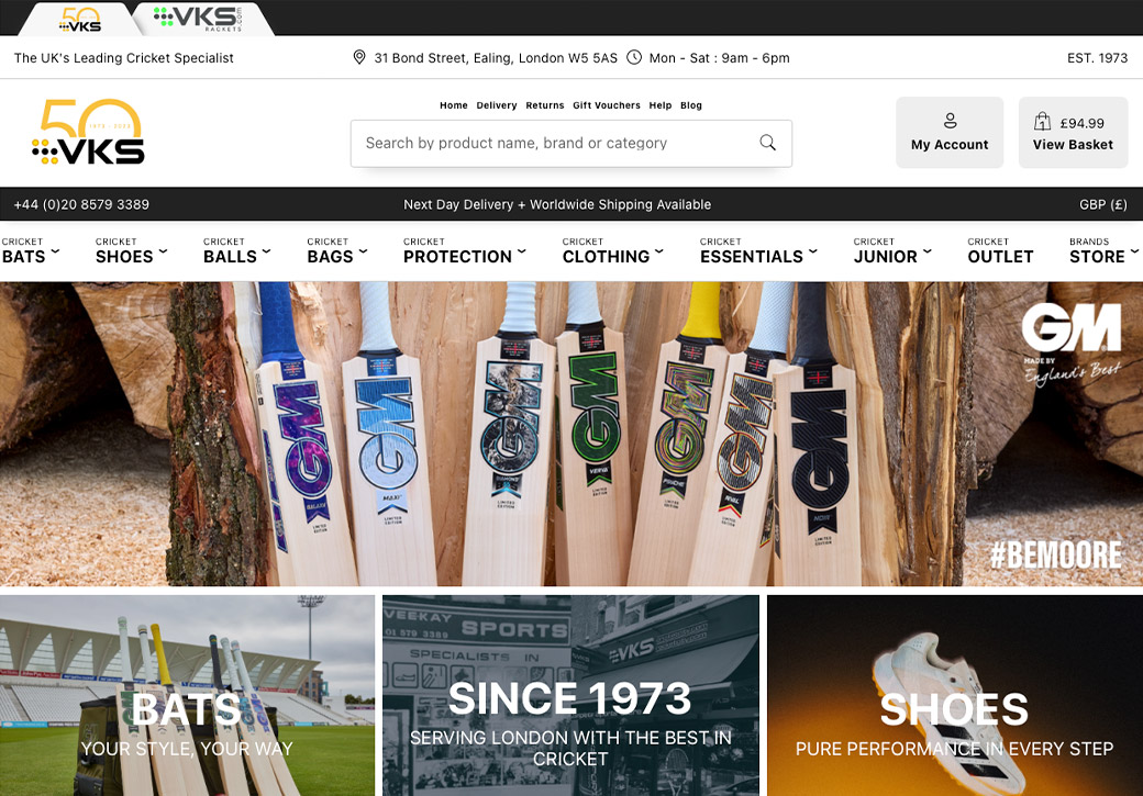 Featured client: VKS (homepage)