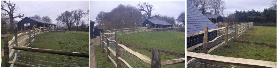 Chestnut Post and Rail Fencing Essex