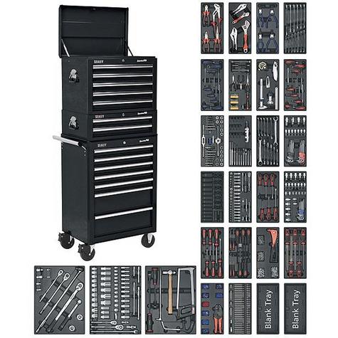 Tool Chest Combination SPTCOMBO2 c/w 1179pc Tool Kit - Black