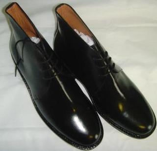 Black Leather George Boots