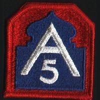 US Army Cloth Badge 5th Army WW2 Style