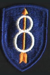 WWII Style US Army Cloth Badge of the 8th Infantry WW2 Style