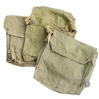 British Army WWII Dated Gas Mask Bag / Indiana Jones Canvas 1940's Bag