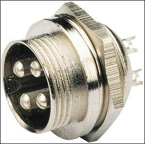 6 Pin Male Chassis Connector